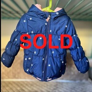 Osh Kosh Girls Floral Puffer Jacket